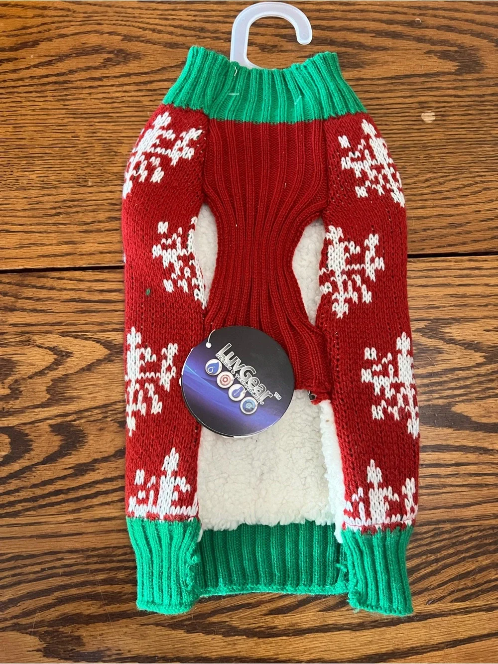 Holiday Christmas Tree Dog Sweater - Red & Green